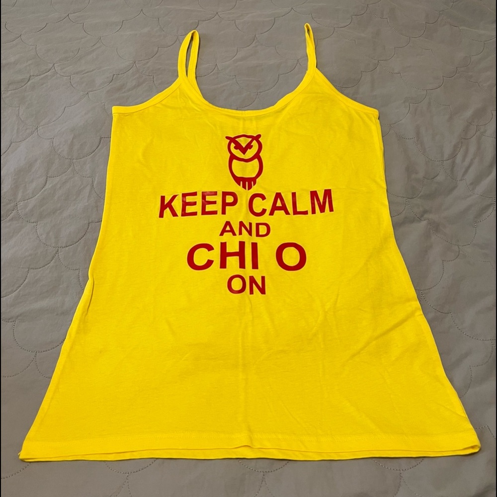 COPY - Chi Omega fraternity sorority OP tank. New. Size XL (15-17)